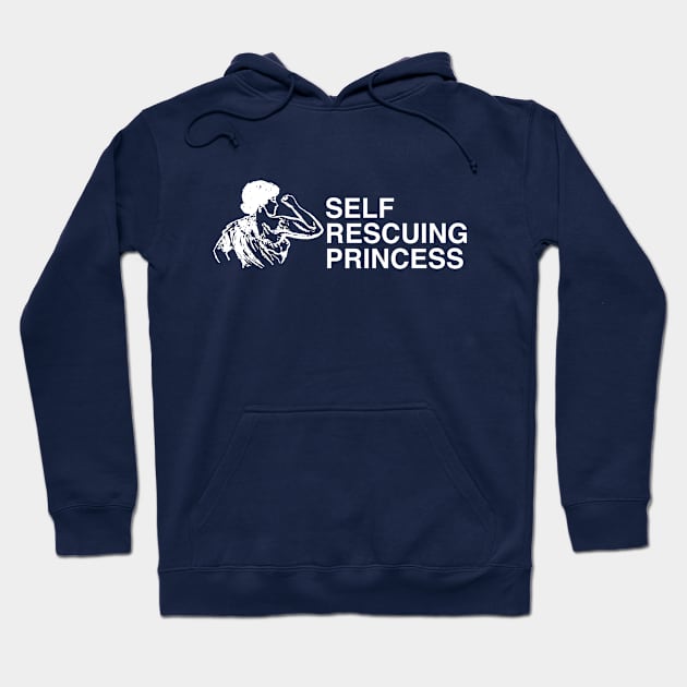 Self Rescuing Princess Hoodie by textonshirts